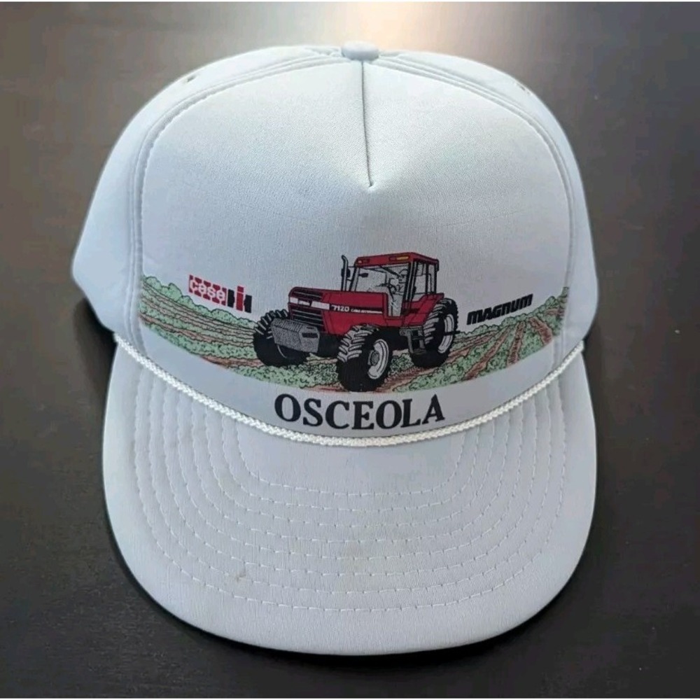 Vintage Colorama Hat Osceola Case Magnum Foam Cap Tractor Farmer